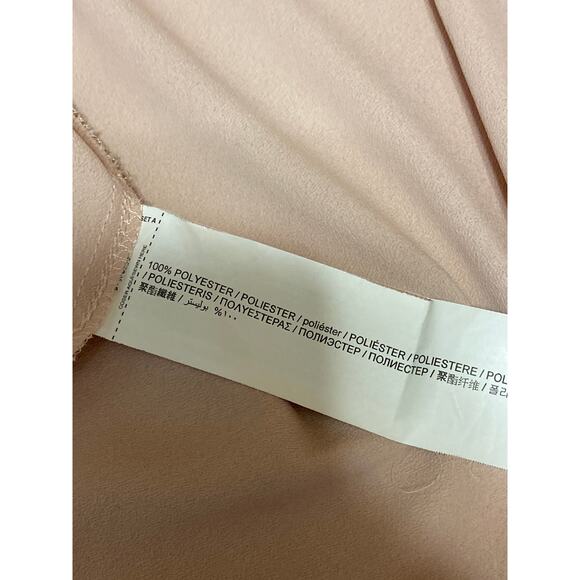 MNG Mango Women's Pink V Neck Long Sleeve Button Up Shirt Blouse Top Size 8 - Picture 5 of 5